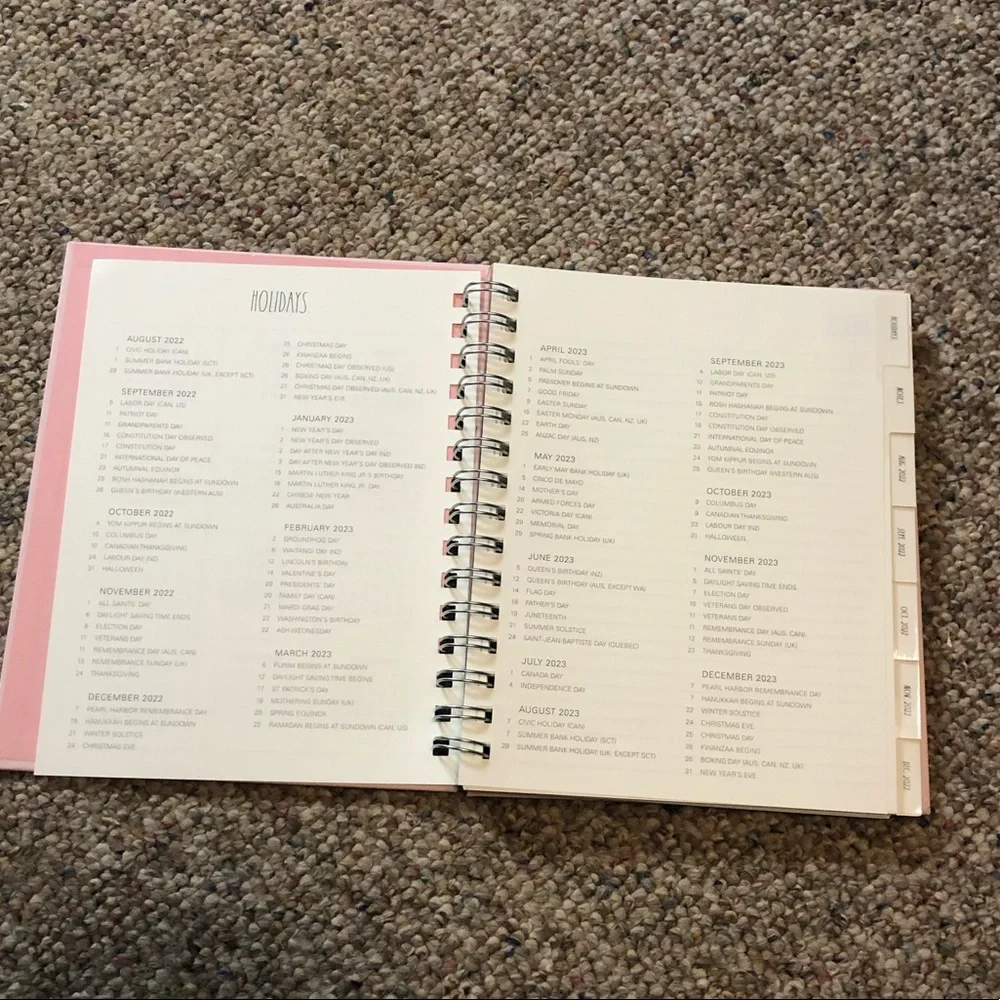 🆕 Rae Dunn MAKE IT HAPPEN Planner 2023 Pink - Picture 7 of 14